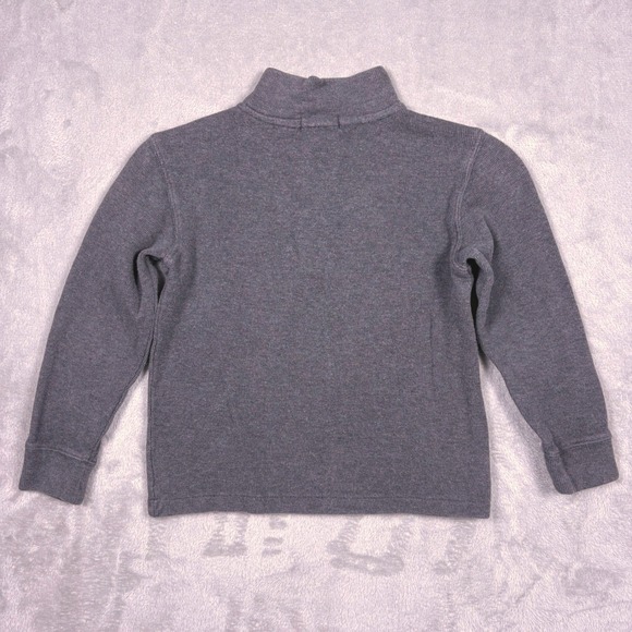 VTG‎ Polo Ralph Lauren Gray Quarter Zip Long Sleeve Pullover Sweater Boys Size 6 - Picture 2 of 13